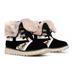 Four Kings Playing Cards Print Winter Boots