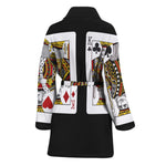 Four Kings Playing Cards Print Women's Bathrobe
