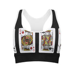 Four Kings Playing Cards Print Women's Sports Bra