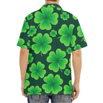 Four-Leaf Clover St. Patrick's Day Print Aloha Shirt
