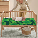 Four-Leaf Clover St. Patrick's Day Print Baby Crib Sheet