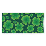 Four-Leaf Clover St. Patrick's Day Print Beach Towel