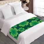 Four-Leaf Clover St. Patrick's Day Print Bed Runner