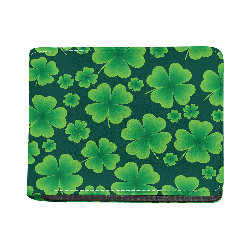 Four-Leaf Clover St. Patrick's Day Print Bifold Wallet