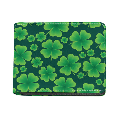 Four-Leaf Clover St. Patrick's Day Print Bifold Wallet