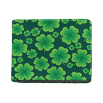 Four-Leaf Clover St. Patrick's Day Print Bifold Wallet