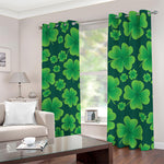 Four-Leaf Clover St. Patrick's Day Print Blackout Grommet Curtains