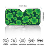 Four-Leaf Clover St. Patrick's Day Print Car Windshield Sun Shade