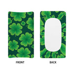 Four-Leaf Clover St. Patrick's Day Print Changing Pad Cover