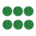 Four-Leaf Clover St. Patrick's Day Print Coaster Set