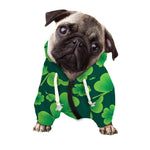 Four-Leaf Clover St. Patrick's Day Print Dog Zip Up Hoodie