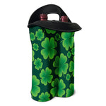 Four-Leaf Clover St. Patrick's Day Print Double Neoprene Wine Tote