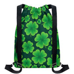 Four-Leaf Clover St. Patrick's Day Print Drawstring Backpack