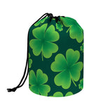 Four-Leaf Clover St. Patrick's Day Print Drawstring Makeup Bag