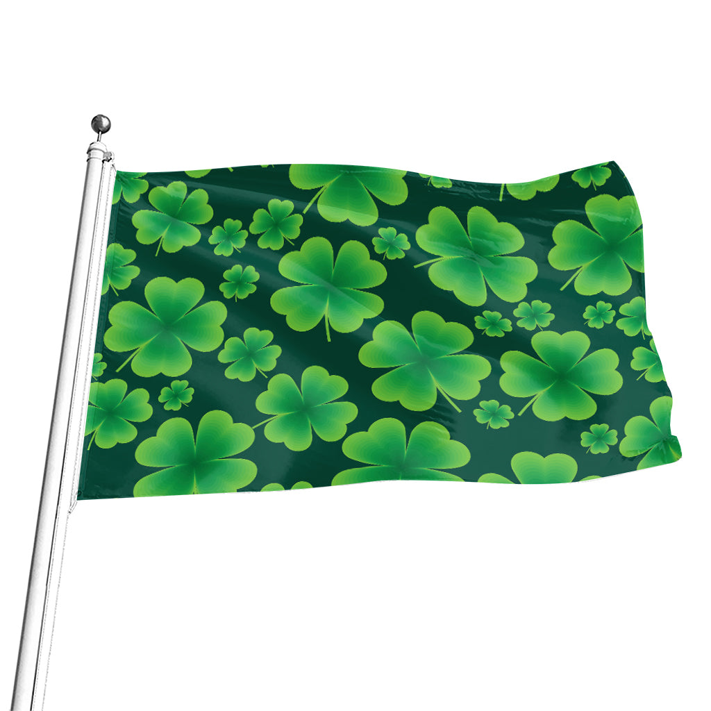 Four-Leaf Clover St. Patrick's Day Print Flag