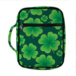 Four-Leaf Clover St. Patrick's Day Print Front Pocket Bible Bag