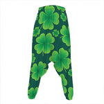 Four-Leaf Clover St. Patrick's Day Print Hammer Pants