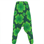 Four-Leaf Clover St. Patrick's Day Print Hammer Pants