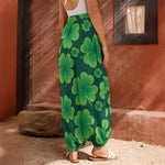 Four-Leaf Clover St. Patrick's Day Print Harem Pants