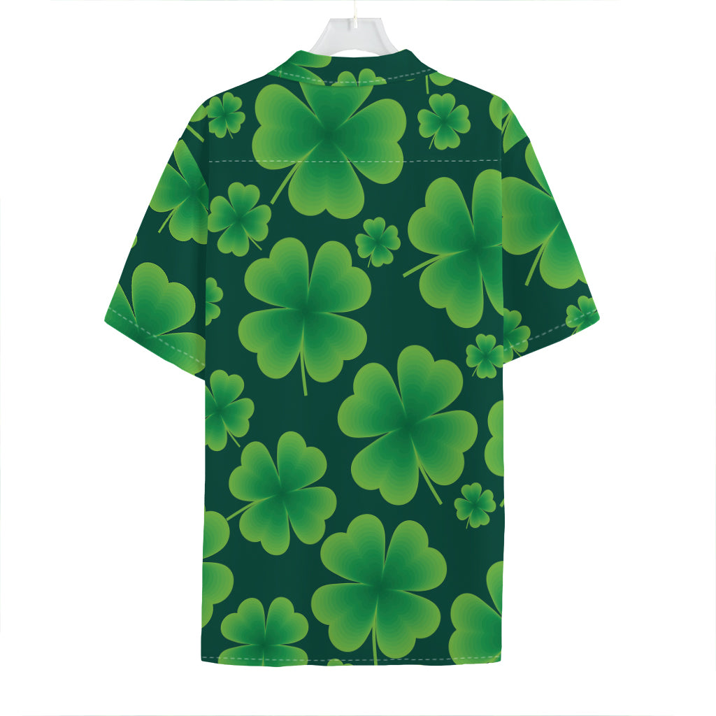 Four-Leaf Clover St. Patrick's Day Print Hawaiian Shirt