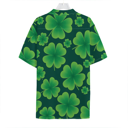 Four-Leaf Clover St. Patrick's Day Print Hawaiian Shirt