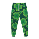 Four-Leaf Clover St. Patrick's Day Print Jogger Pants