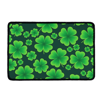 Four-Leaf Clover St. Patrick's Day Print Kitchen Mat