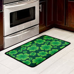 Four-Leaf Clover St. Patrick's Day Print Kitchen Mat
