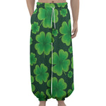 Four-Leaf Clover St. Patrick's Day Print Lantern Pants
