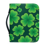 Four-Leaf Clover St. Patrick's Day Print Leather Bible Cover