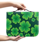 Four-Leaf Clover St. Patrick's Day Print Leather Bible Cover