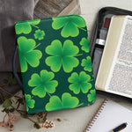 Four-Leaf Clover St. Patrick's Day Print Leather Bible Cover