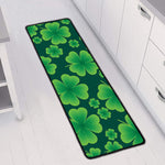 Four-Leaf Clover St. Patrick's Day Print Long Kitchen Mat