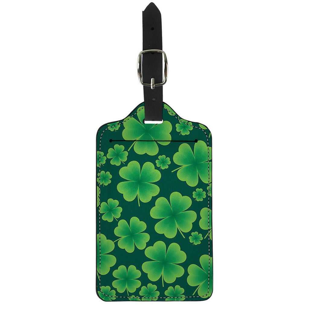 Four-Leaf Clover St. Patrick's Day Print Luggage Tag