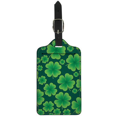 Four-Leaf Clover St. Patrick's Day Print Luggage Tag