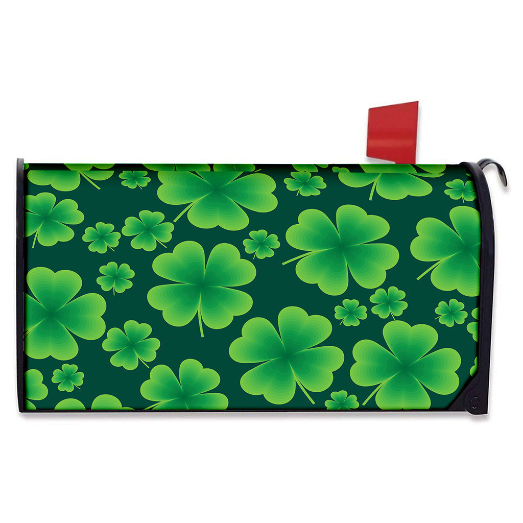 Four-Leaf Clover St. Patrick's Day Print Mailbox Cover