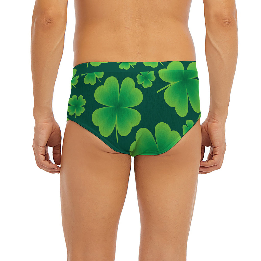 Four-Leaf Clover St. Patrick's Day Print Men's Briefs