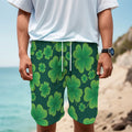 Four-Leaf Clover St. Patrick's Day Print Men's Cargo Shorts