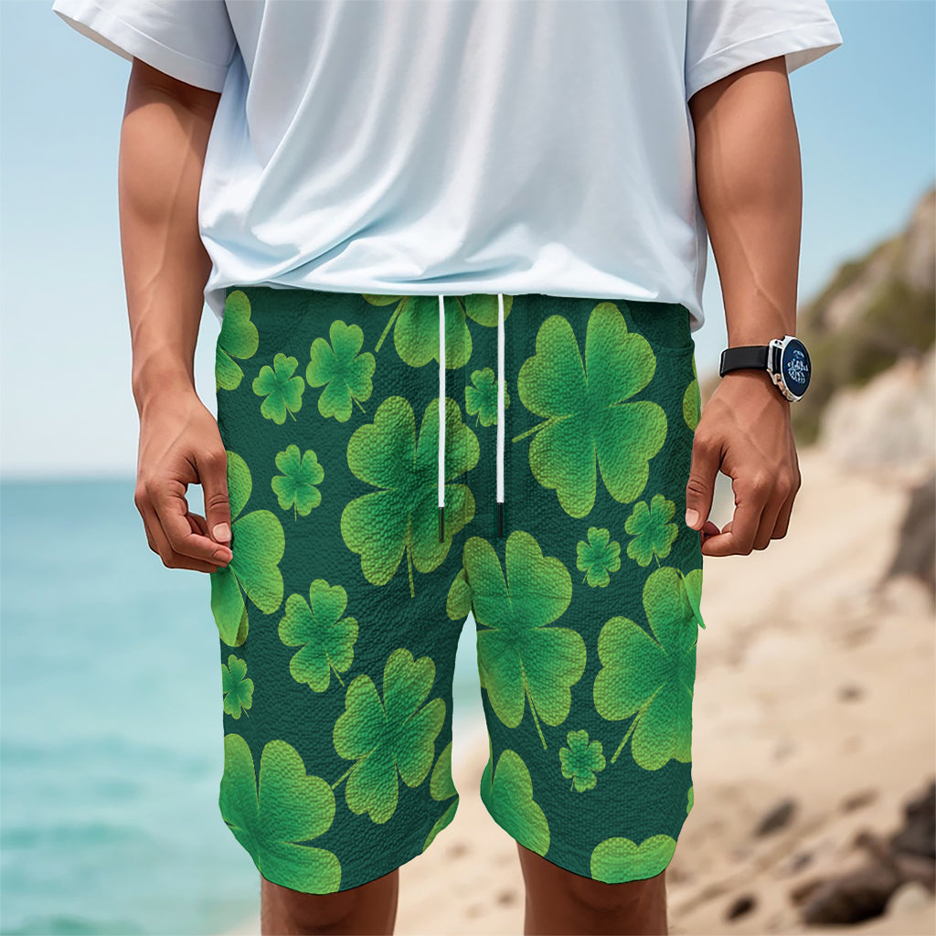 Four-Leaf Clover St. Patrick's Day Print Men's Cargo Shorts