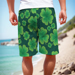 Four-Leaf Clover St. Patrick's Day Print Men's Cargo Shorts