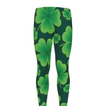 Four-Leaf Clover St. Patrick's Day Print Men's leggings