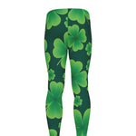 Four-Leaf Clover St. Patrick's Day Print Men's leggings