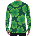 Four-Leaf Clover St. Patrick's Day Print Men's Long Sleeve T-Shirt