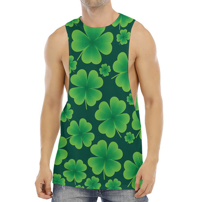 Four-Leaf Clover St. Patrick's Day Print Men's Muscle Tank Top