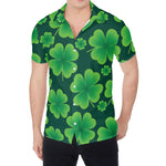 Four-Leaf Clover St. Patrick's Day Print Men's Shirt