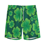 Four-Leaf Clover St. Patrick's Day Print Men's Sports Shorts