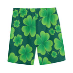 Four-Leaf Clover St. Patrick's Day Print Men's Sports Shorts