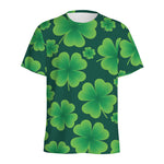 Four-Leaf Clover St. Patrick's Day Print Men's Sports T-Shirt