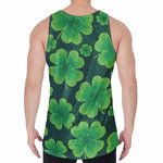 Four-Leaf Clover St. Patrick's Day Print Men's Velvet Tank Top
