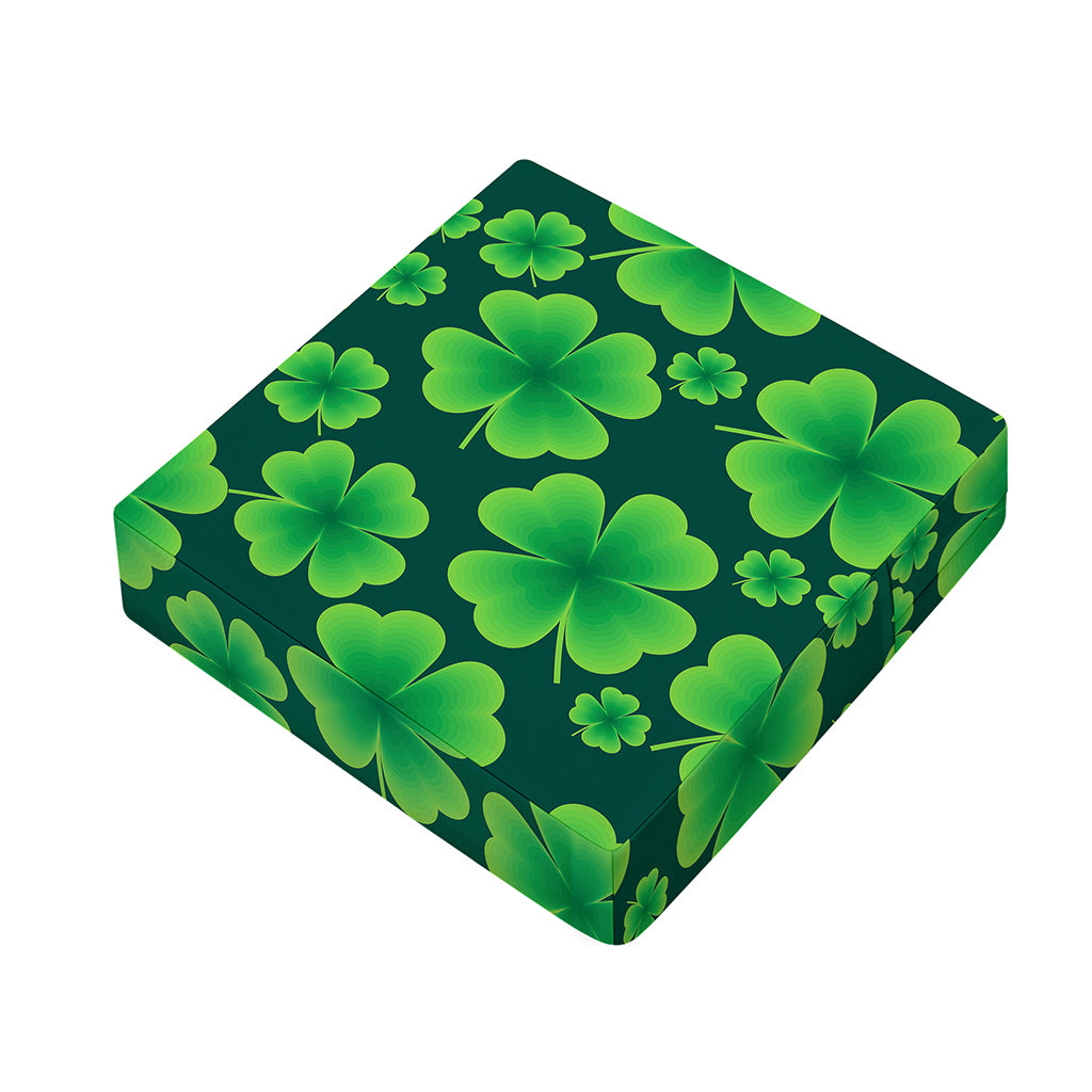 Four-Leaf Clover St. Patrick's Day Print Outdoor Seat Cushion Cover